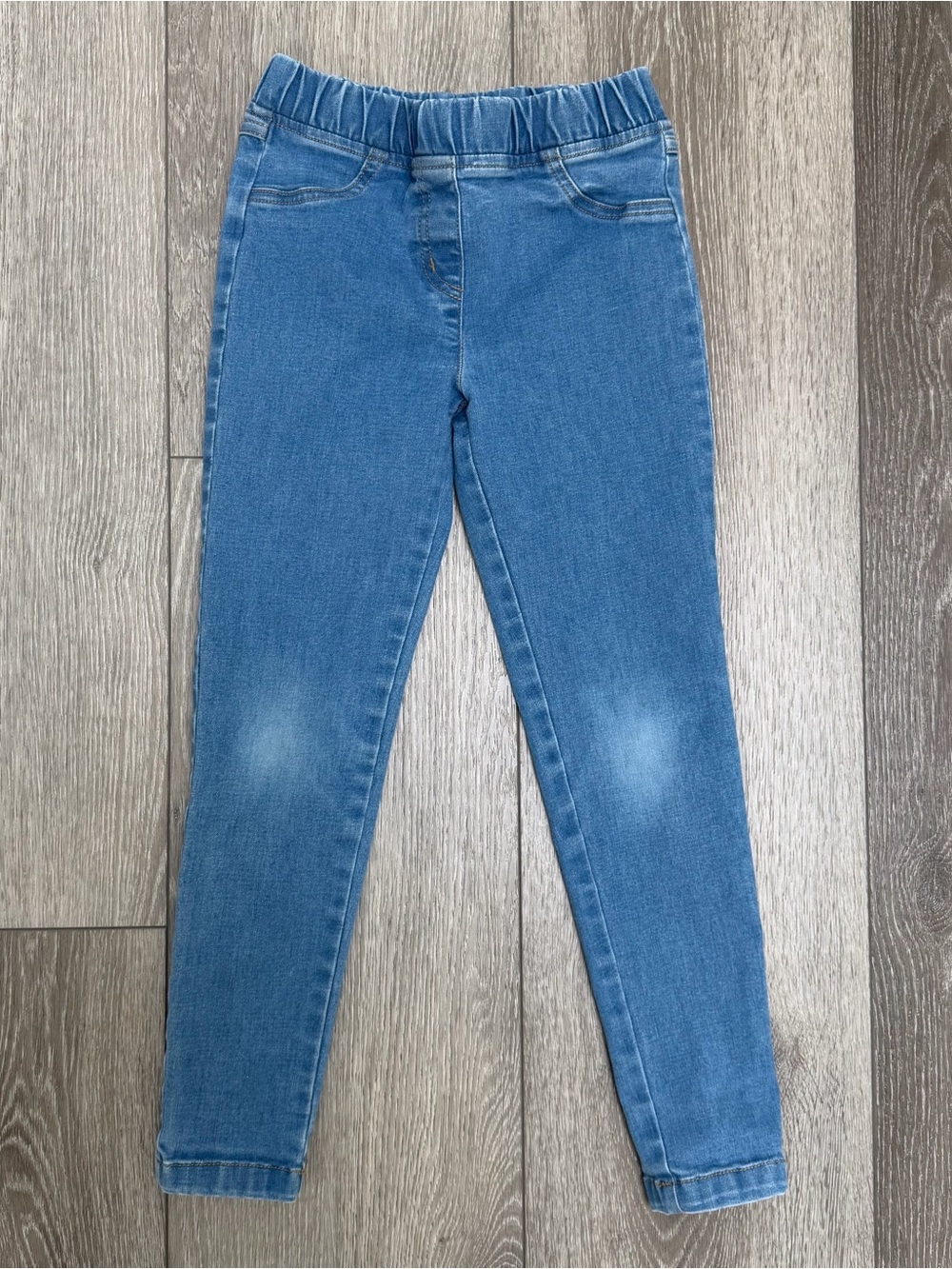 HANNA ANDERSSON DENIM JEAN LEGGINGS MEDIUM WASH ELASTIC WAISTBAND PULL ON 6-7